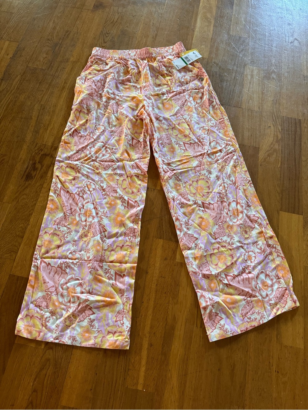 ROXY Midnight Avenue (Wide Leg Elastic-Waist Beach Pants) GIRLS SIZE 12/14 NWT